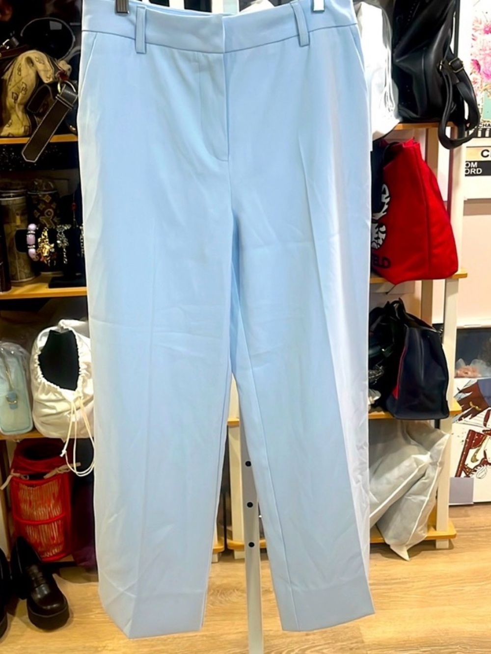 Bagatelle Collection Women's Light Blue Tailored Trousers Size 8